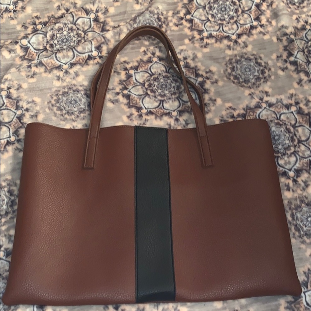 Brown and black Vince Camino tote bag